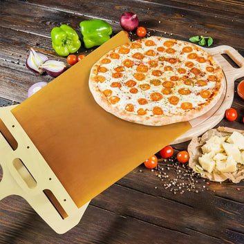 Najir All In One™ Kitchen Gadgets Sliding Pizza Shovel Non Stick Pizza Smooth Cutting Board Storage Transfer Board Kitchen Baking Tool.
